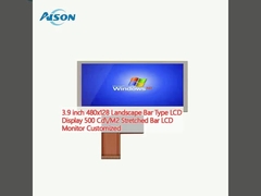 3.9 بوصة 480x128 شريط المناظر الطبيعية نوع شاشة LCD 500 Cd / M2 شريط تمدد شاشة LCD مخصصة