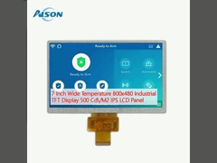 7 بوصات عرض الحرارة 800x480 شاشة TFT الصناعية 500 Cd / M2 لوحة LCD IPS