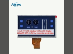 7 بوصة TFT LCD Module 50 Pin LCD Display 800x480 RGB 24 بت للتطبيق الصناعي