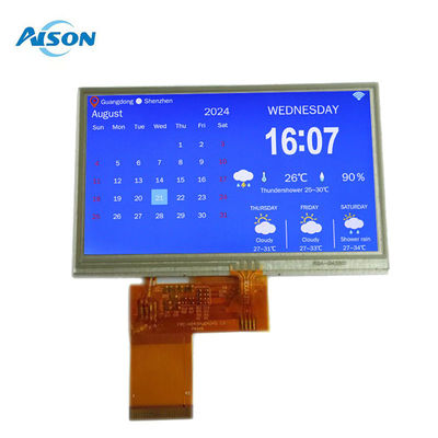 4.3 Inch TFT Resistive Touch Screen 350 cd/m2 Color TFT Screen 480X272 With RGB Interface الشاشة المضادة للتلامس