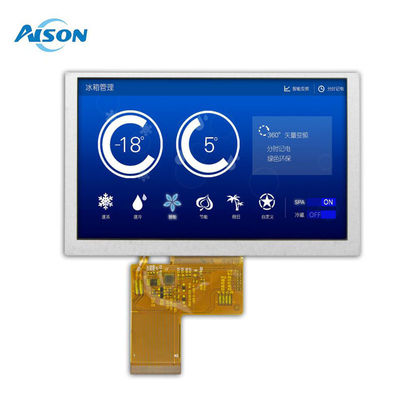 5 بوصة TFT LCD الوحدة 800x480 العرض 500 Cd/M2 RGB 24 بت 40pin ILI6137 و ILI5960 دائرة السائق