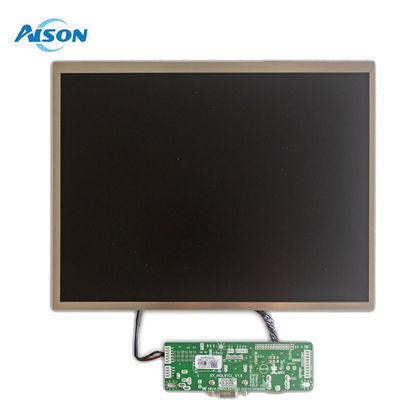 12شاشة TFT الصناعية 1 بوصة 1024x768 شاشة TFT مخصصة 650 Cd / M2 مع واجهة LVDS