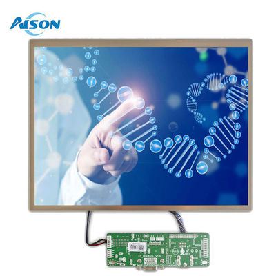 12شاشة TFT الصناعية 1 بوصة 1024x768 شاشة TFT مخصصة 650 Cd / M2 مع واجهة LVDS