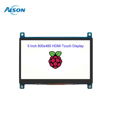 5 بوصة 800x480 HDMI لمسة شاشة TFT 400 Cd / M2 شاشة Raspberry Pi LCD