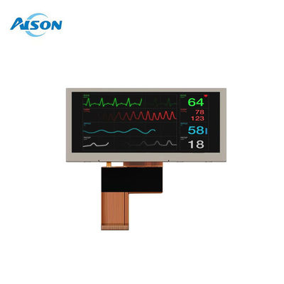 3.9 بوصة نوع الشريط شاشة LCD 480x128 شاشة LCD الطبية واجهة SPI / MCU