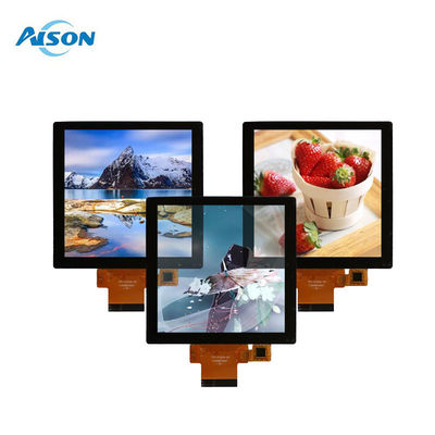 شاشة TFT مربعة 4 بوصات 480x480 مع واجهة RGB مع شاشة لمس 300 cd / m2