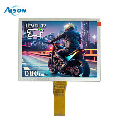 8 بوصات IPS TFT LCD 800 × 600 RGB 24 Bit 50 Pin 1000cd / m2 للشاشة TFT الصناعية