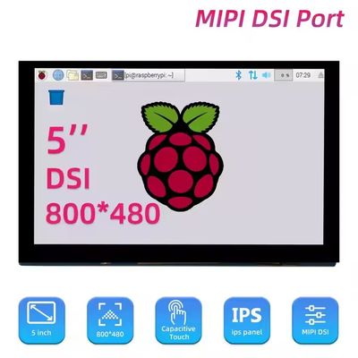 5 بوصة 800x480 MIPI DSI شاشة لمسة LCD لشاشة Raspberry Pi 3 4B