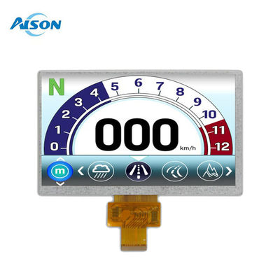 -40 إلى 95 درجة 7 بوصة وحدة عرض LCD مخصصة 40pin واجهة LVDS 500cd / m2
